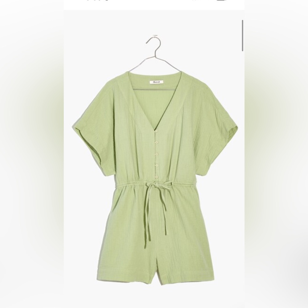 Madewell Lightestspun Cover-Up Drawstring Romper